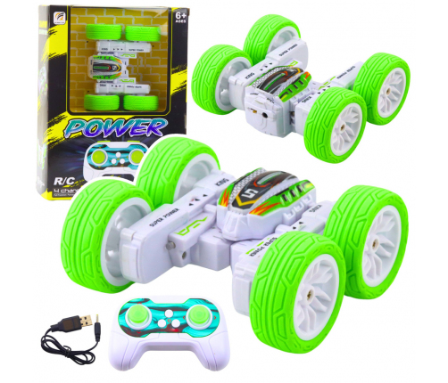 Remote Controlled Acrobatic Off-Road Car 360° Green 1:32