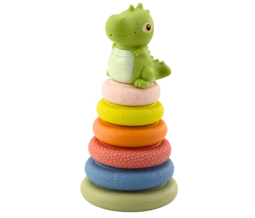 Soft Sensory Pyramid Dinosaur Rubber ECO Colorful