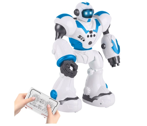 Interactive Remote Controlled Robot RC 16 Functions Lights Sounds Blue