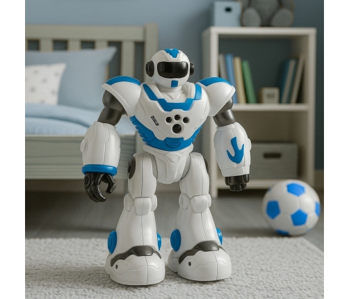 Interactive Remote Controlled Robot RC 16 Functions Lights Sounds Blue