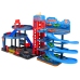 Parking Lot with Cars, 4 Level Track, 8 Metal Vehicles, Stickers