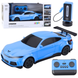 Electric Sports Car Remote Controlled Charging Station Blue