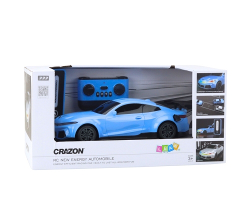 Electric Sports Car Remote Controlled Charging Station Blue