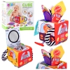 Soft Sensory Cube with Mirror Cars and Road Signs for Toddlers Soft Sensory Cube with Mirror Cars and Road Signs for Toddlers