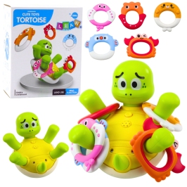 Interactive Turtle Bath Toy with Fountain and Colorful Circles Interactive Turtle Bath Toy with Fountain and Colorful Circles