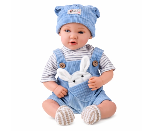 Baby Doll in Blue Bunny Outfit Accessories Sounds 39 cm