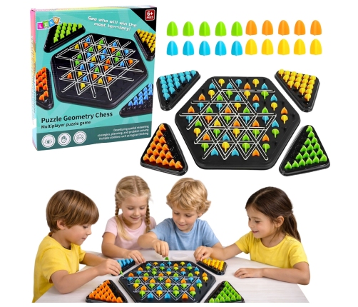 Family Educational Strategy Game Geometric Triangle Puzzle