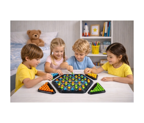 Family Educational Strategy Game Geometric Triangle Puzzle