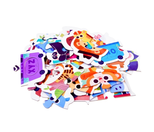 Educational Puzzle For Toddlers Alphabet Train With Animals 40 pcs.