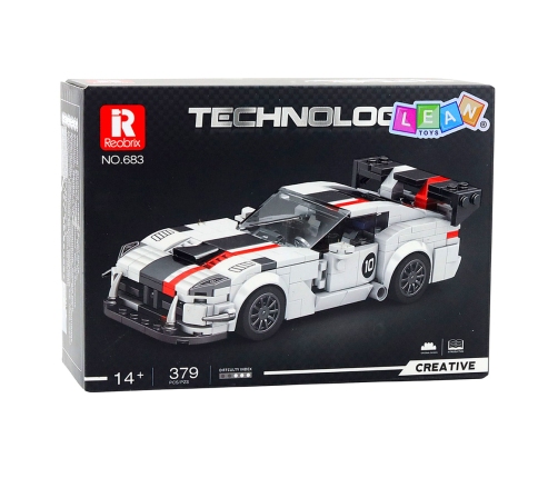 Construction Bricks VIPER Sports Car White and Red 379 pcs.