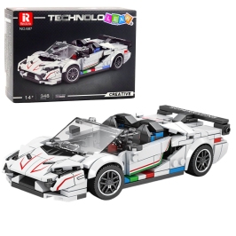 Construction Bricks Sports Car Convertible SVJ White 348 pcs.