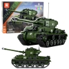 Construction Blocks Military Tank Sherman M4A3E8 Scale 1:30 839 pcs.