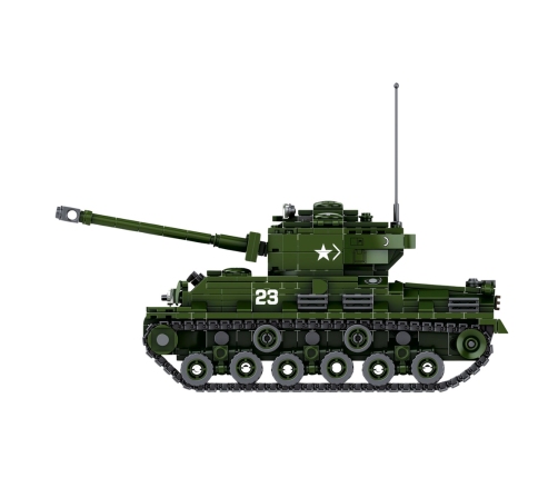 Construction Blocks Military Tank Sherman M4A3E8 Scale 1:30 839 pcs.