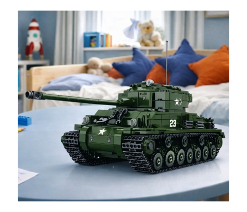 Construction Blocks Military Tank Sherman M4A3E8 Scale 1:30 839 pcs.