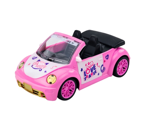 Remote Controlled Car RC Convertible For Dolls Pink