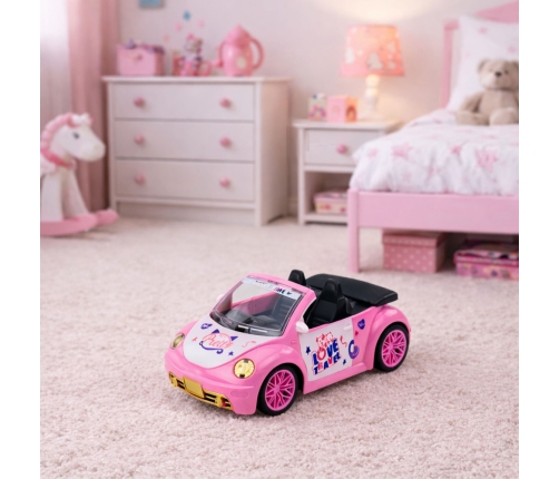 Remote Controlled Car RC Convertible For Dolls Pink