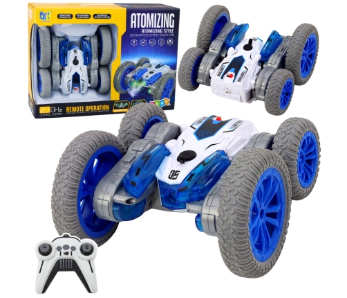 Remote Controlled Stunt Car RC Lights Smoke Drift 360° Blue