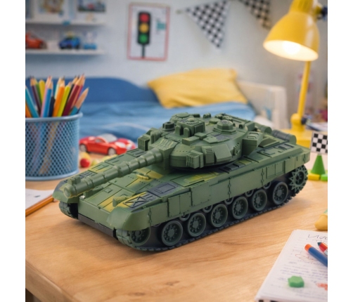 T90 Military Tank Remote Controlled RC Lights Sounds Green 1:18