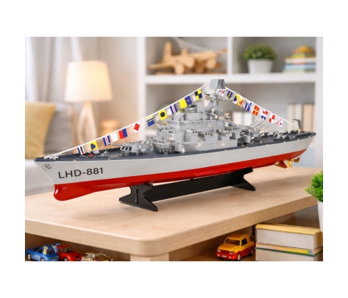 RC Aircraft Carrier Warship Remote Controlled LED Lighting 1:390