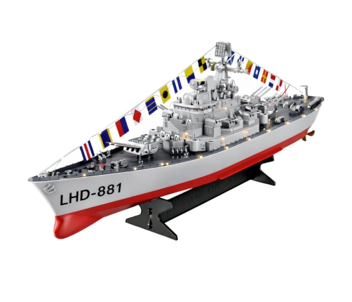 RC Aircraft Carrier Warship Remote Controlled LED Lighting 1:390