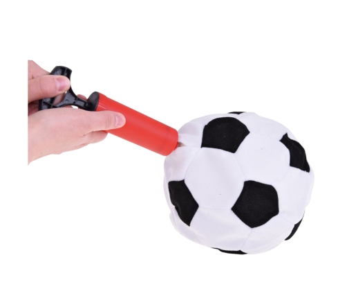 Lightweight Soccer Ball for Throwing and Kicking, Glowing Material, Black and White