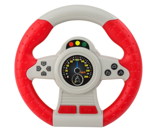 Interactive Steering Wheel Driving Simulator Lights Sounds Red