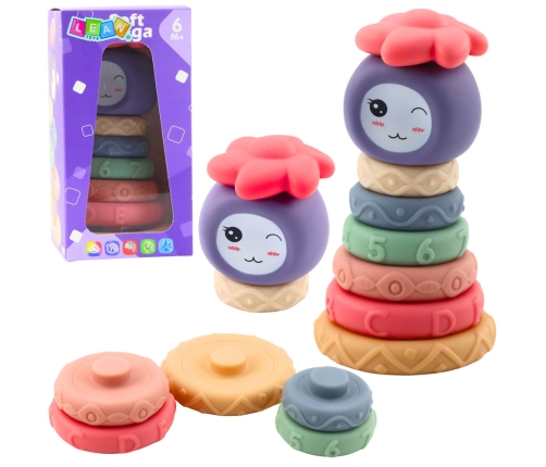 Tower of Soft Blocks Sensory Pyramid Colorful 8 pcs.
