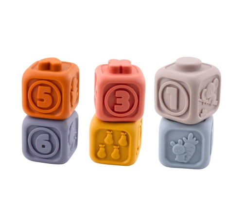 Sensory Educational Blocks Tower of Soft Rubber Blocks Koala 13 pcs.