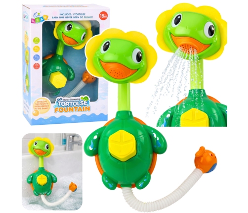 Bath Toy Turtle with Fish Fountain Shower Suction Cups