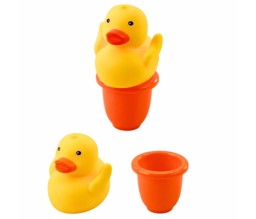 Bath Toy Set Duck Soap Dispenser Cup Blue