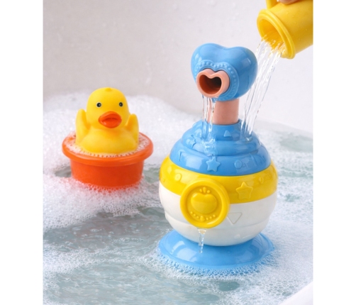 Bath Toy Set Duck Soap Dispenser Cup Blue