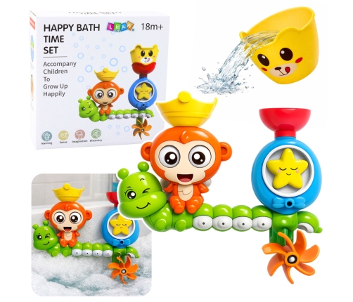 Water Bath Toy Monkey Caterpillar Cup Suction Cups