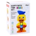 Interactive Bath Toy Duck with Grinder, Suction Cups, and Spoon