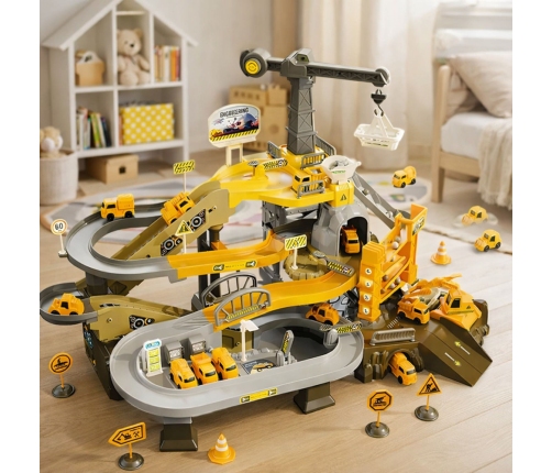 Interactive Set Mining Parking Construction Vehicle Track Mine