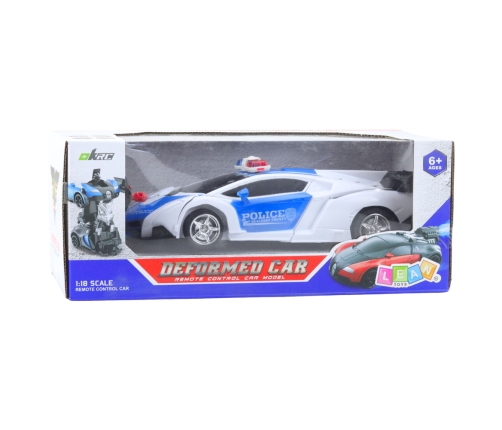 Auto Robot 2in1 Police Remote Controlled Police Car RC 1:18