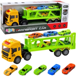Lora Transport Truck With Cars Lights Sounds Green