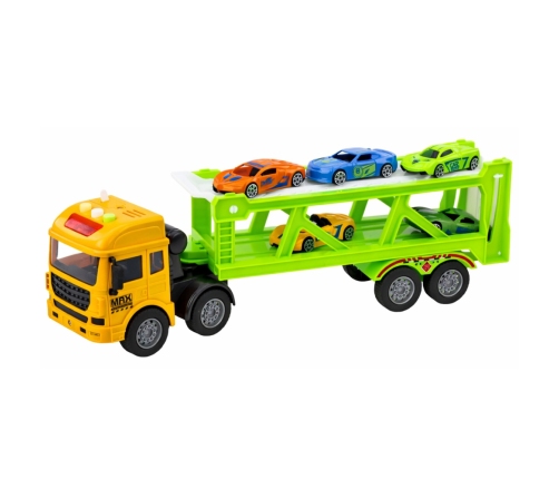 Lora Transport Truck With Cars Lights Sounds Green