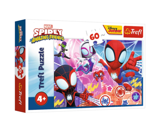 Puzzle – 60 – Heroic Adventure – Spidey and Super Friends – Marvel – Trefl 17410