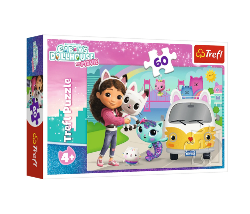 Puzzle – 60 – Gabby and Cat Adventures – Gabby's Dollhouse Movie – Trefl 17415