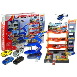 A huge garage + set of 4 cars and helicopter A huge garage + set of 4 cars and helicopter