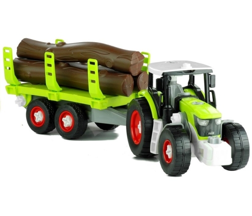 Assembly Tractor with Trailer for Wood Transport Screwdriver
