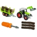 Assembly Tractor with Trailer for Wood Transport Screwdriver