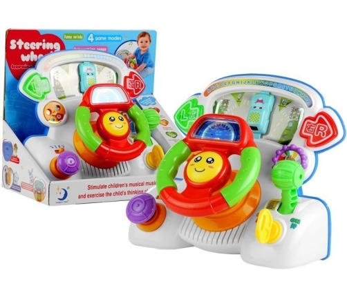 Interactive Steering Wheel Educational Sounds Lights