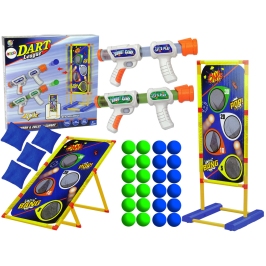 4 in 1 Target Toss Game Bags Foam Ball Gun