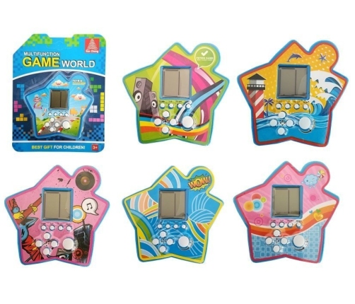 Brick Game Electronic Tetris Portable Star Blue