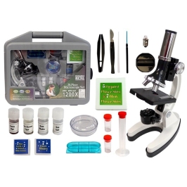 Children's Microscope in a Carrying Case Educational Scientist 28 Elements 300x 600x 1200x Children's Microscope in a Carrying Case Educational Scientist 28 Elements 300x 600x 1200x