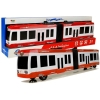Articulated Bus with Friction Drive Red Articulated Bus with Friction Drive Red