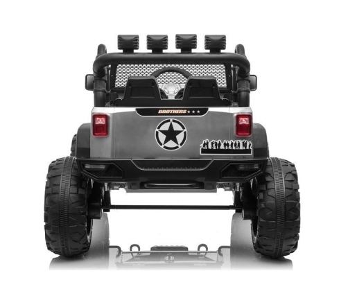 Двухместный детский электромобиль Jeep JC666 Silver Painted