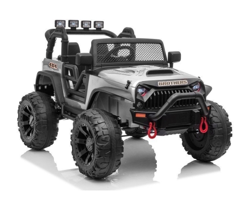 Двухместный детский электромобиль Jeep JC666 Silver Painted