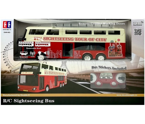 Remotely Controlled Double Decker Bus R/C 2.4G 1:18